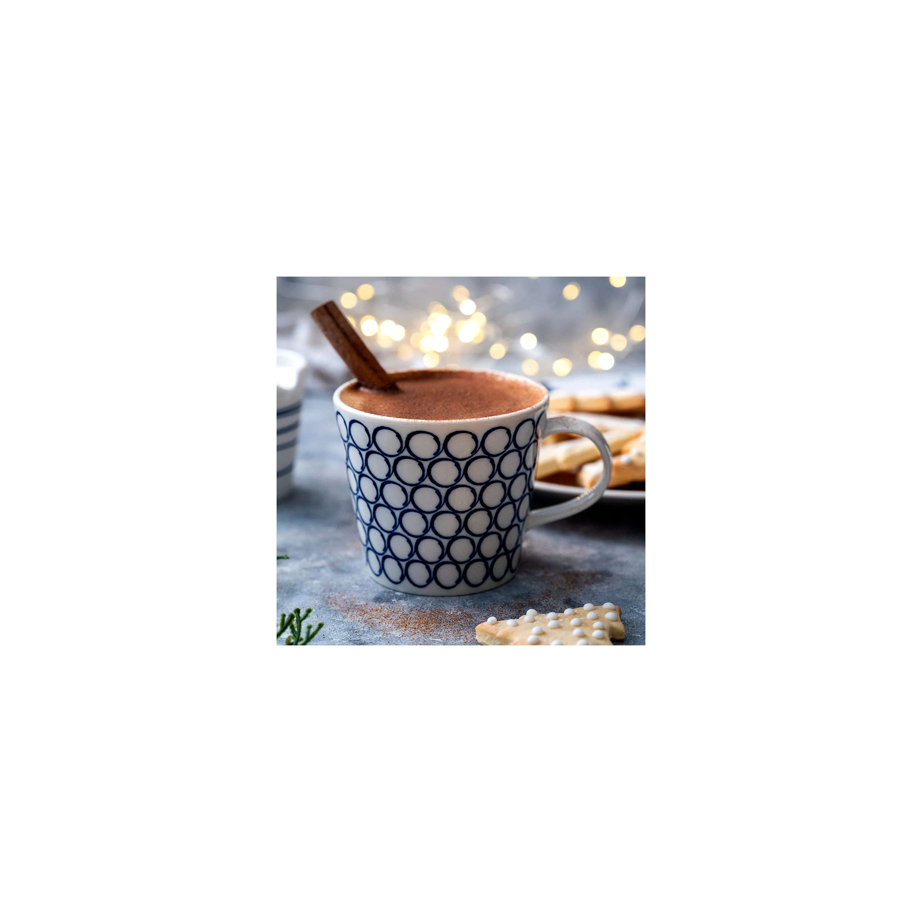 1815 Pacific Mug 13.5oz, Blue Mixed Patterns, Set of 6