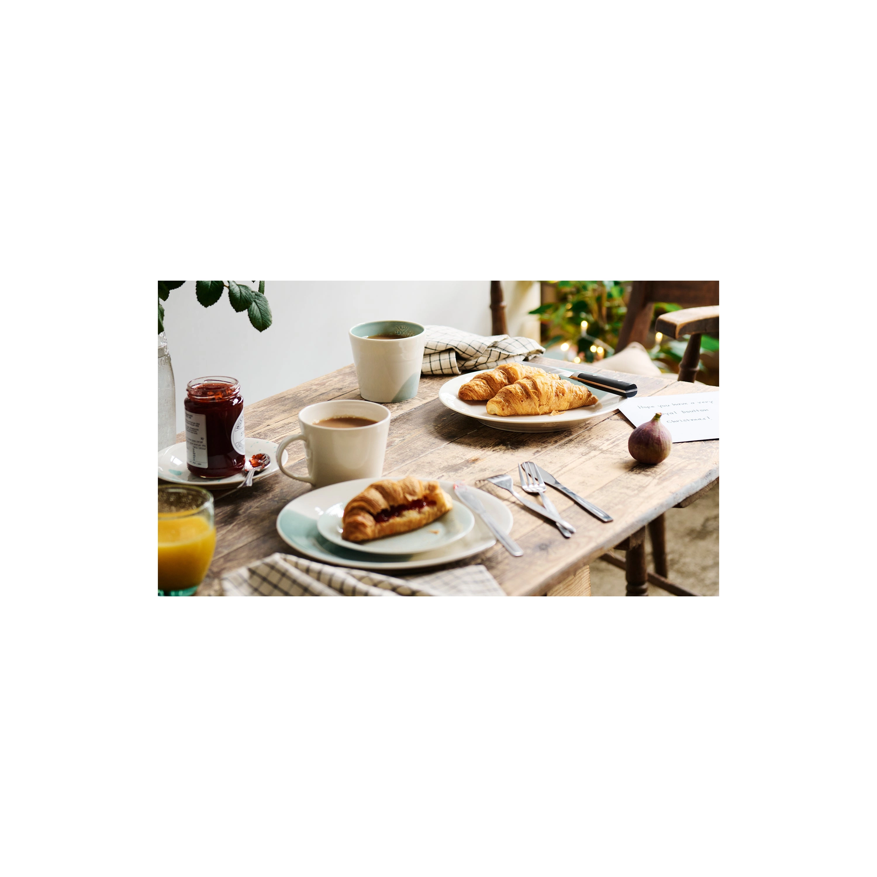 1815 Signature Dinnerware Set Green, 12 Piece Set