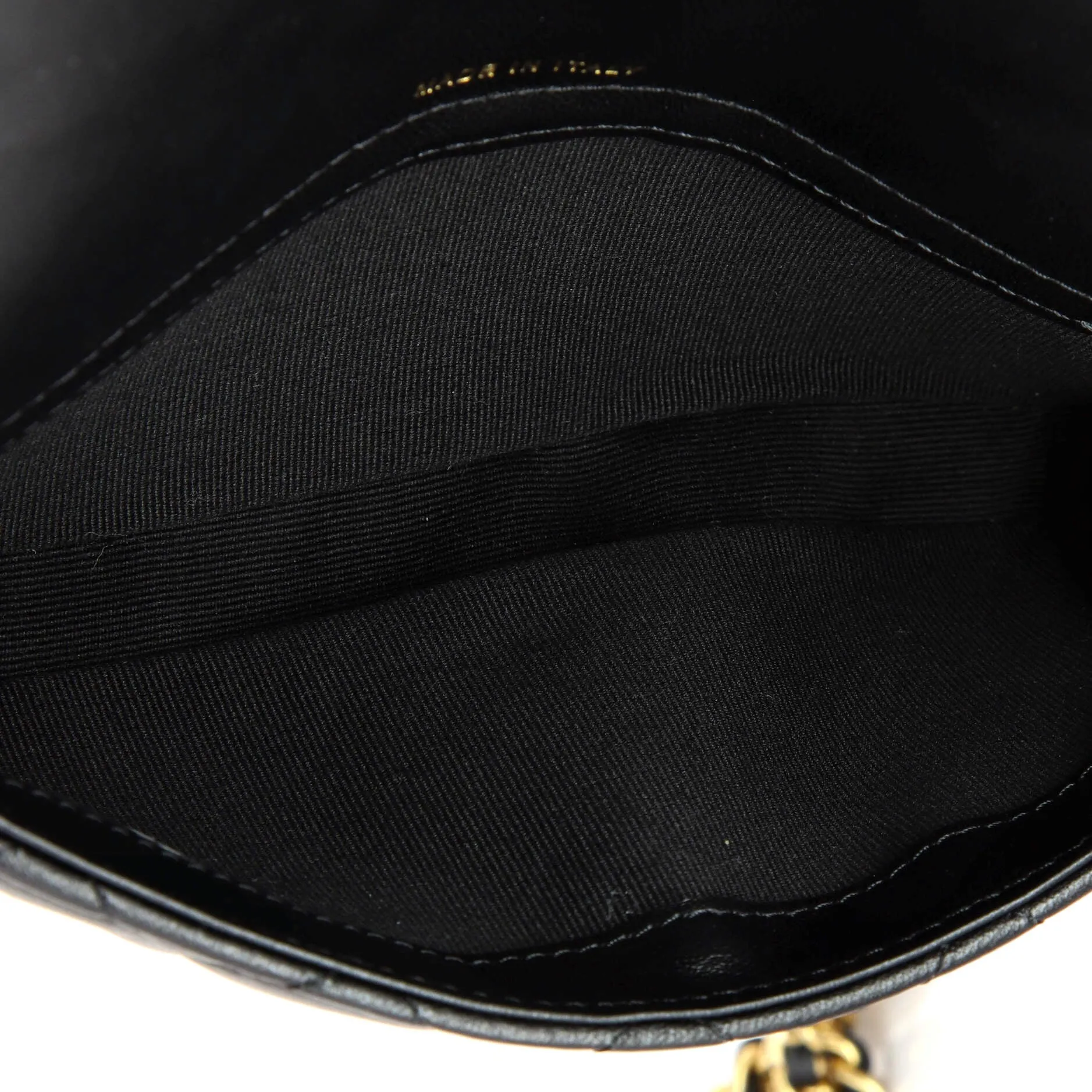 18K Charms Classic Flap Phone Holder with Chain Quilted Lambskin