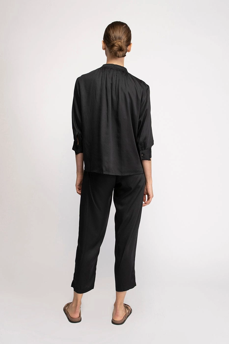 Beverly Satin TENCEL™ Pants | Midnight
