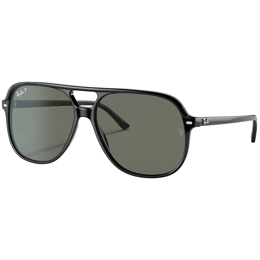 Bill - Low Bridge Black/Green Polarized