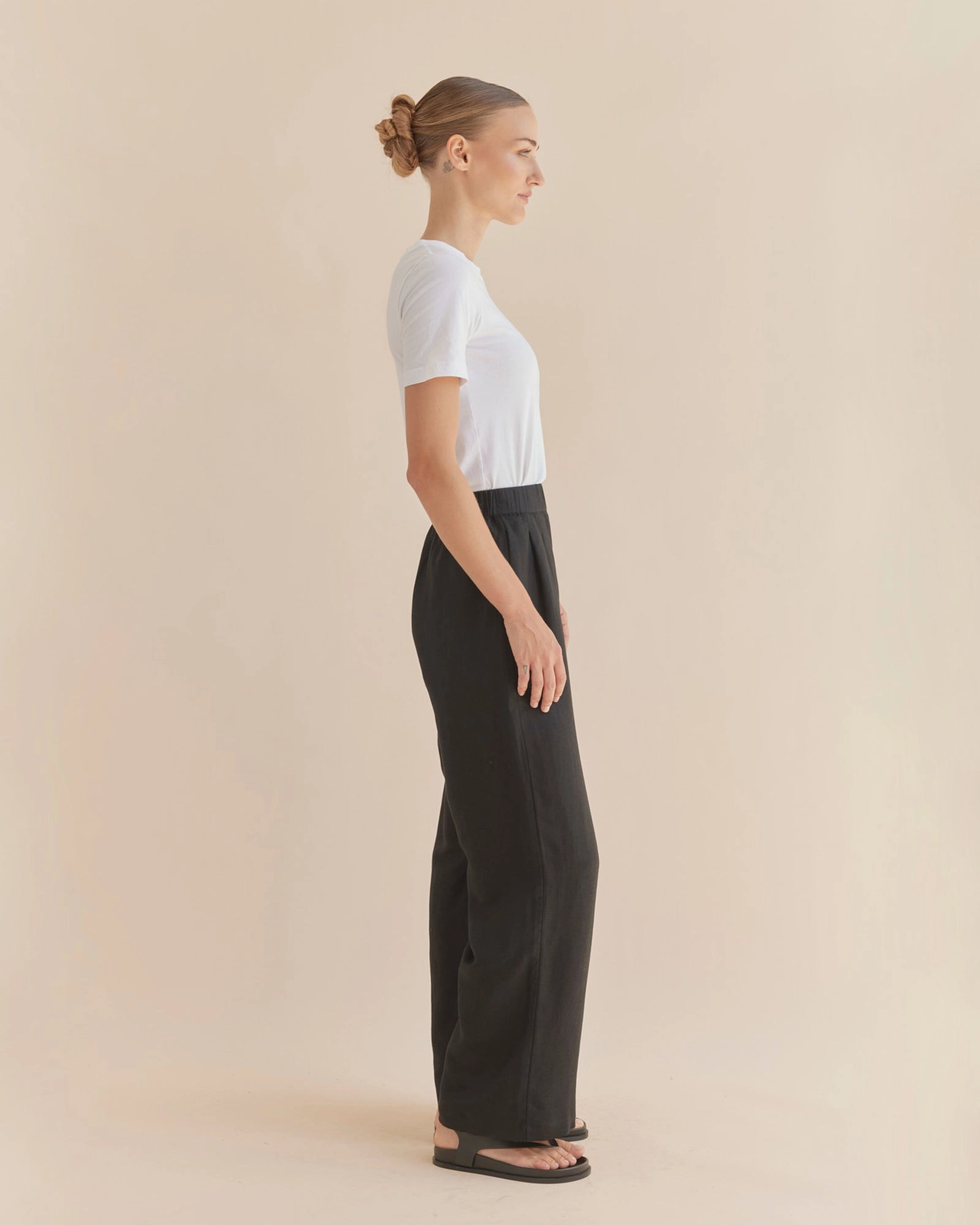 Cancun Linen Pant - Black