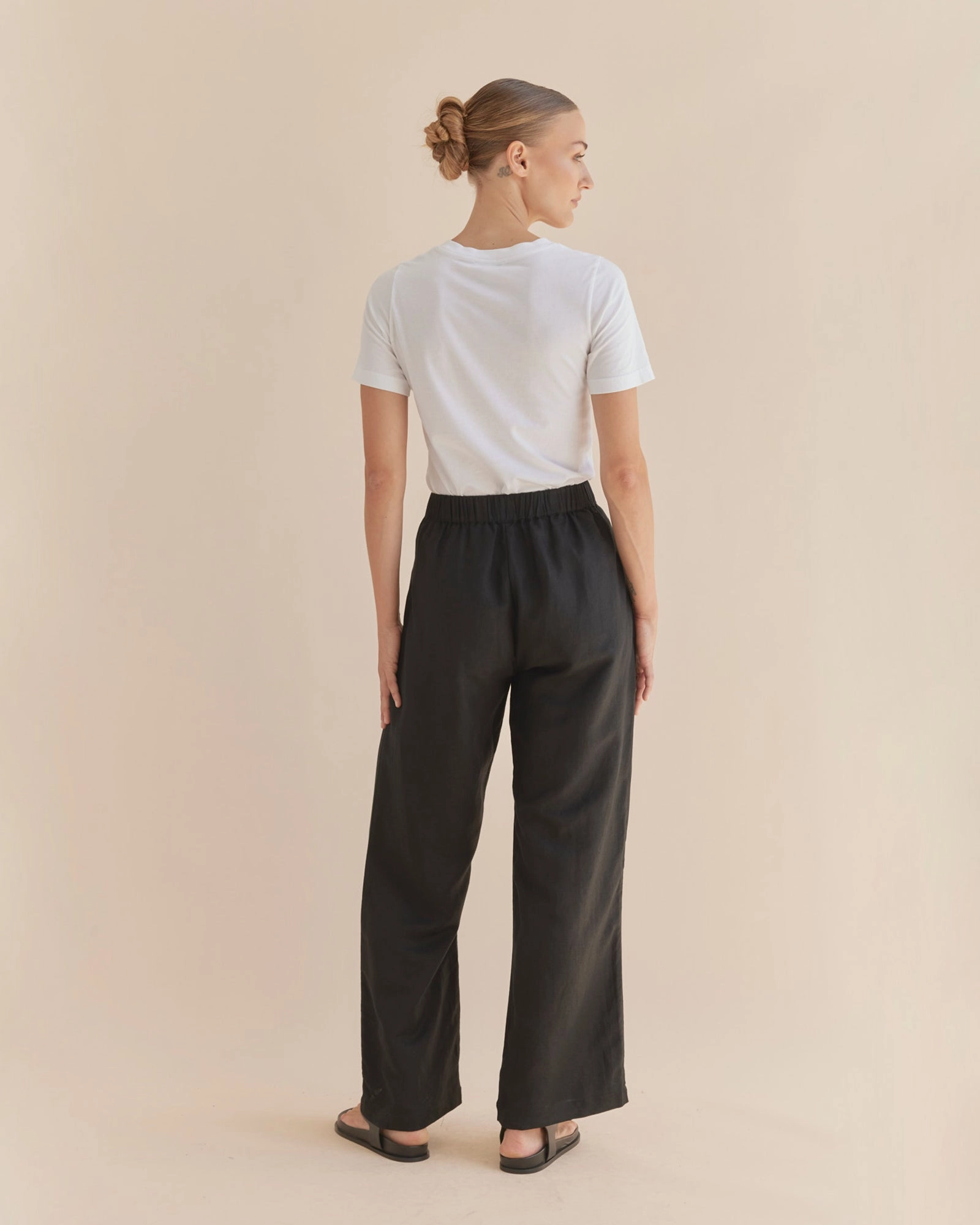 Cancun Linen Pant - Black