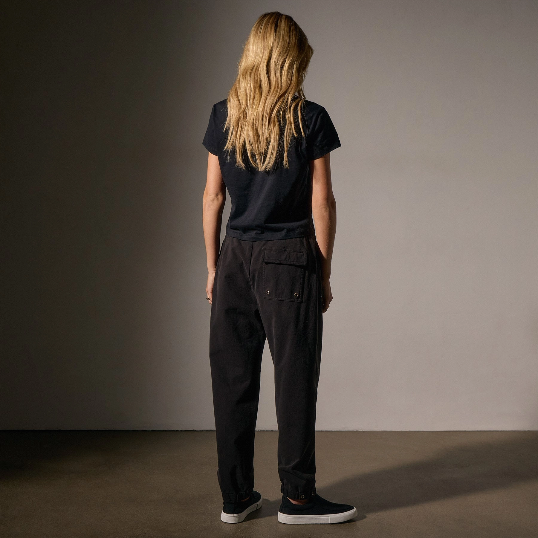 Cotton Terry Flight Pant - Black
