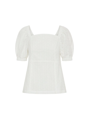 Eyelet Peasant Blouse- Sale