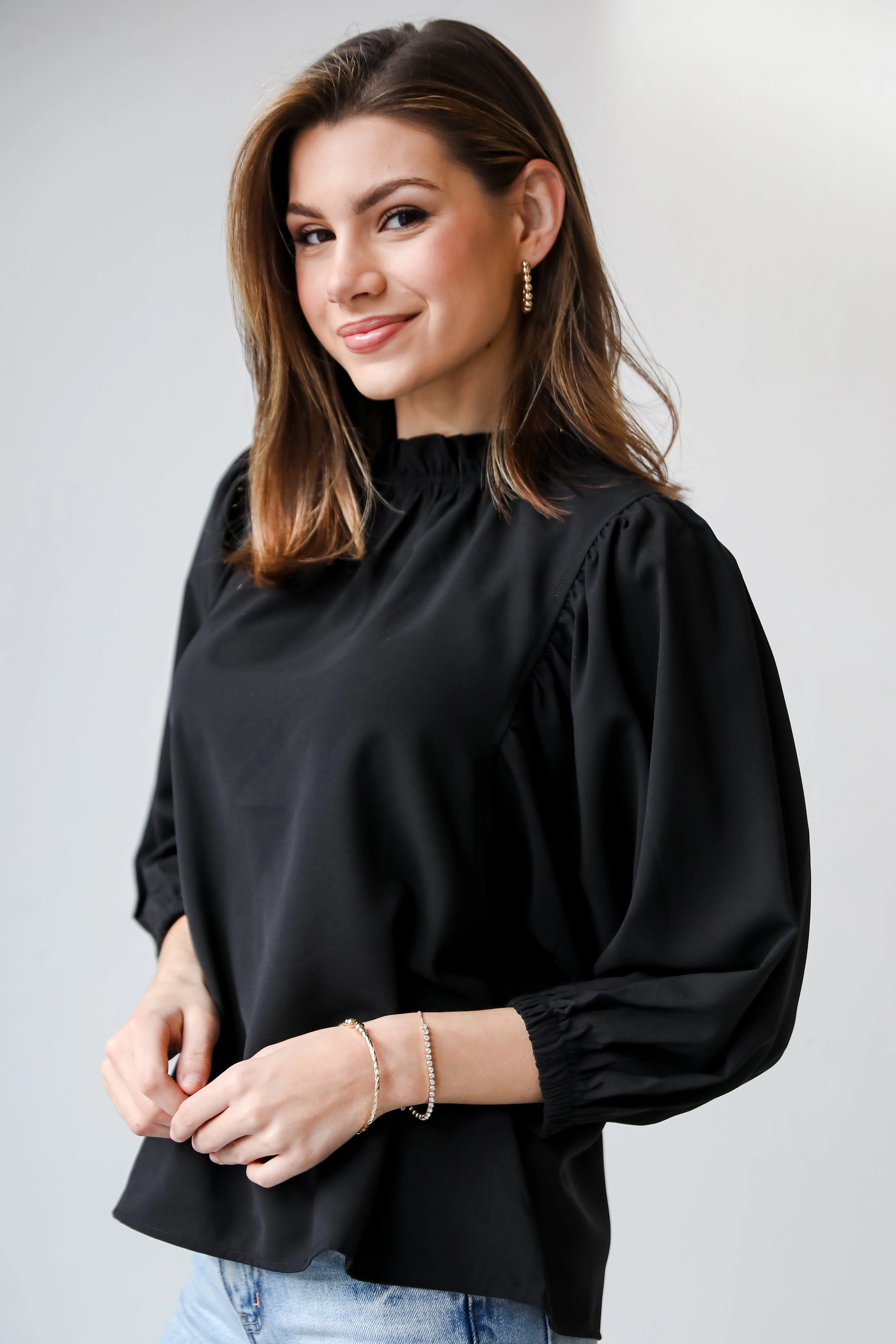 FINAL SALE - Isabelle Ruffle Blouse - DU DEAL