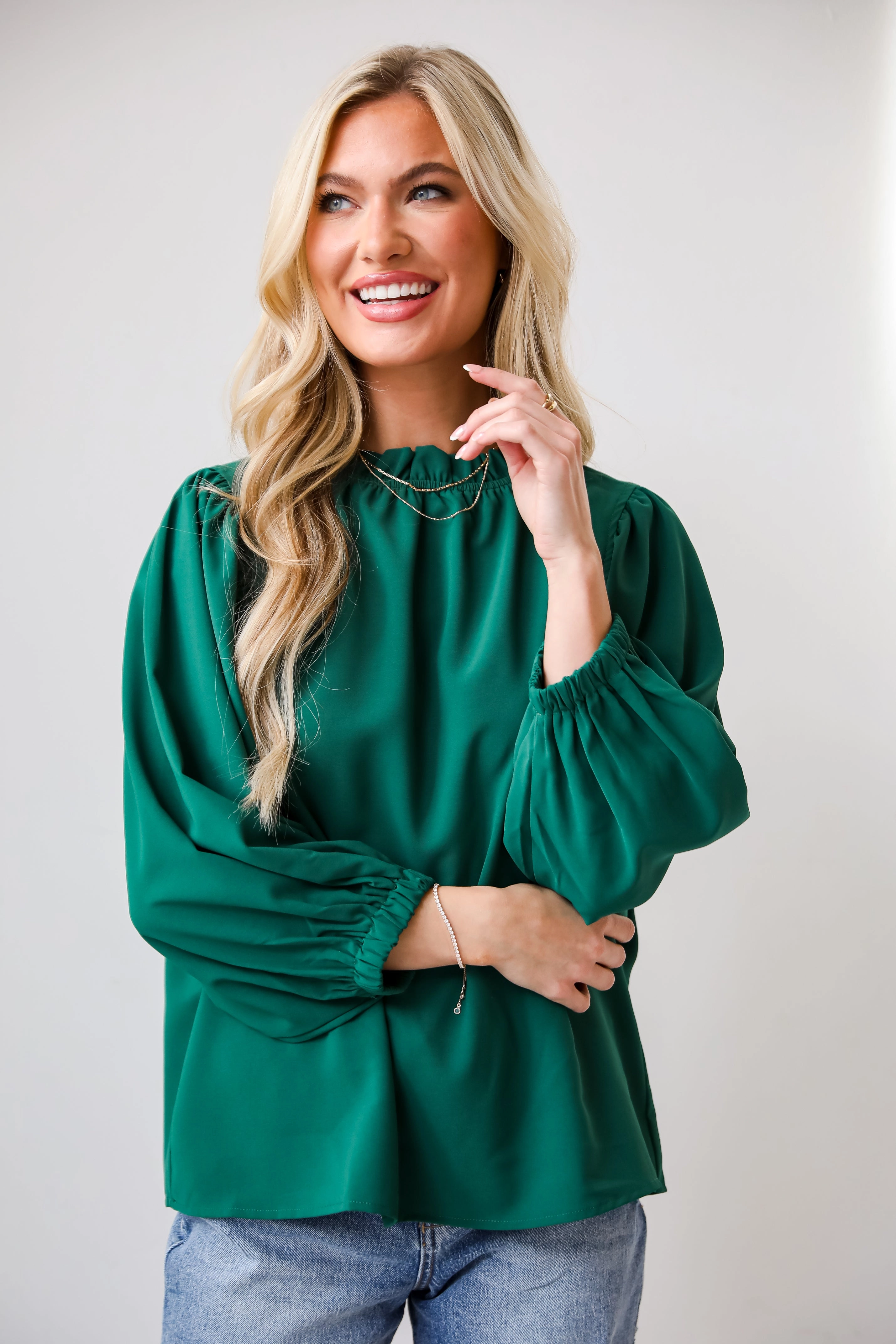 FINAL SALE - Isabelle Ruffle Blouse - DU DEAL