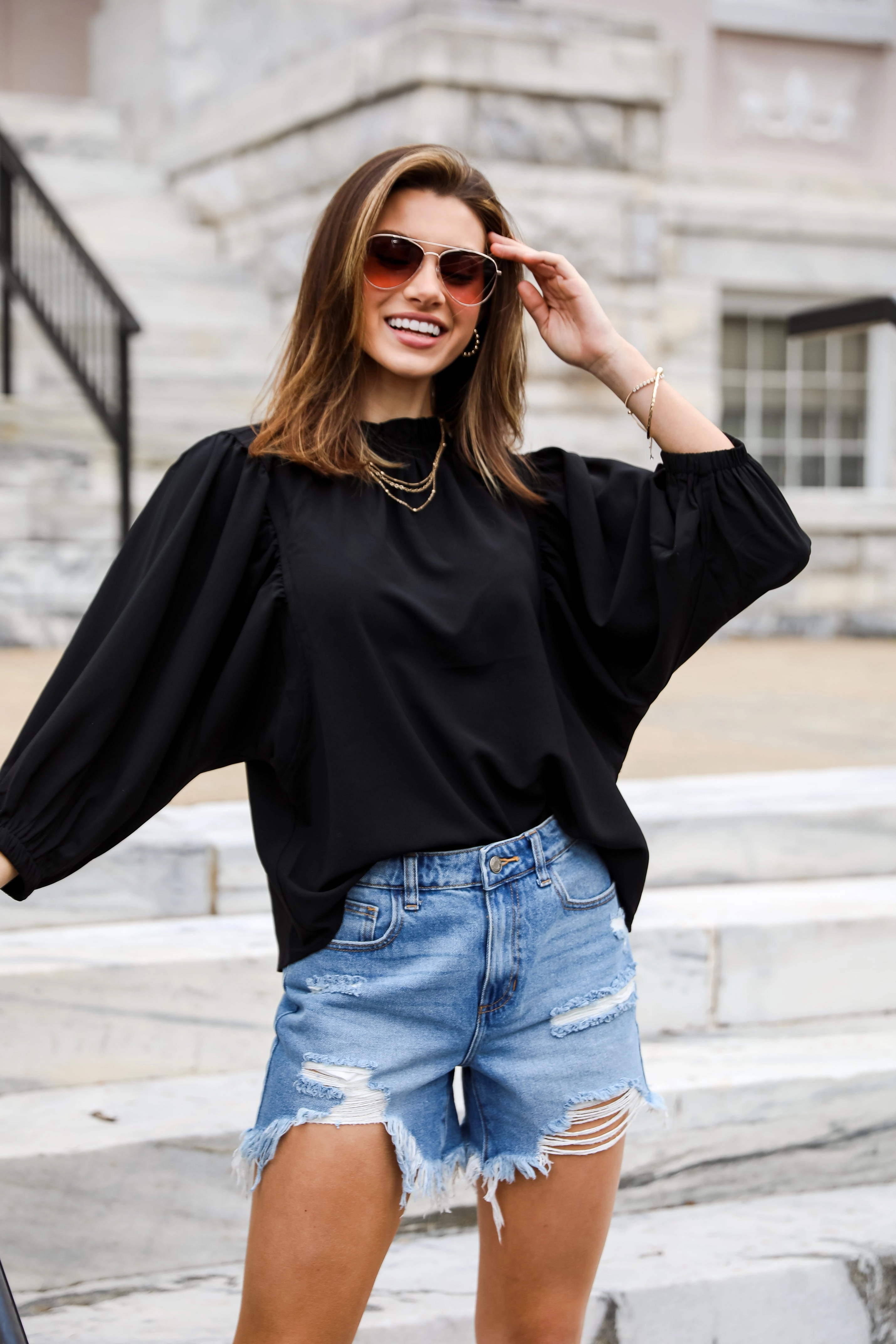 FINAL SALE - Isabelle Ruffle Blouse - DU DEAL
