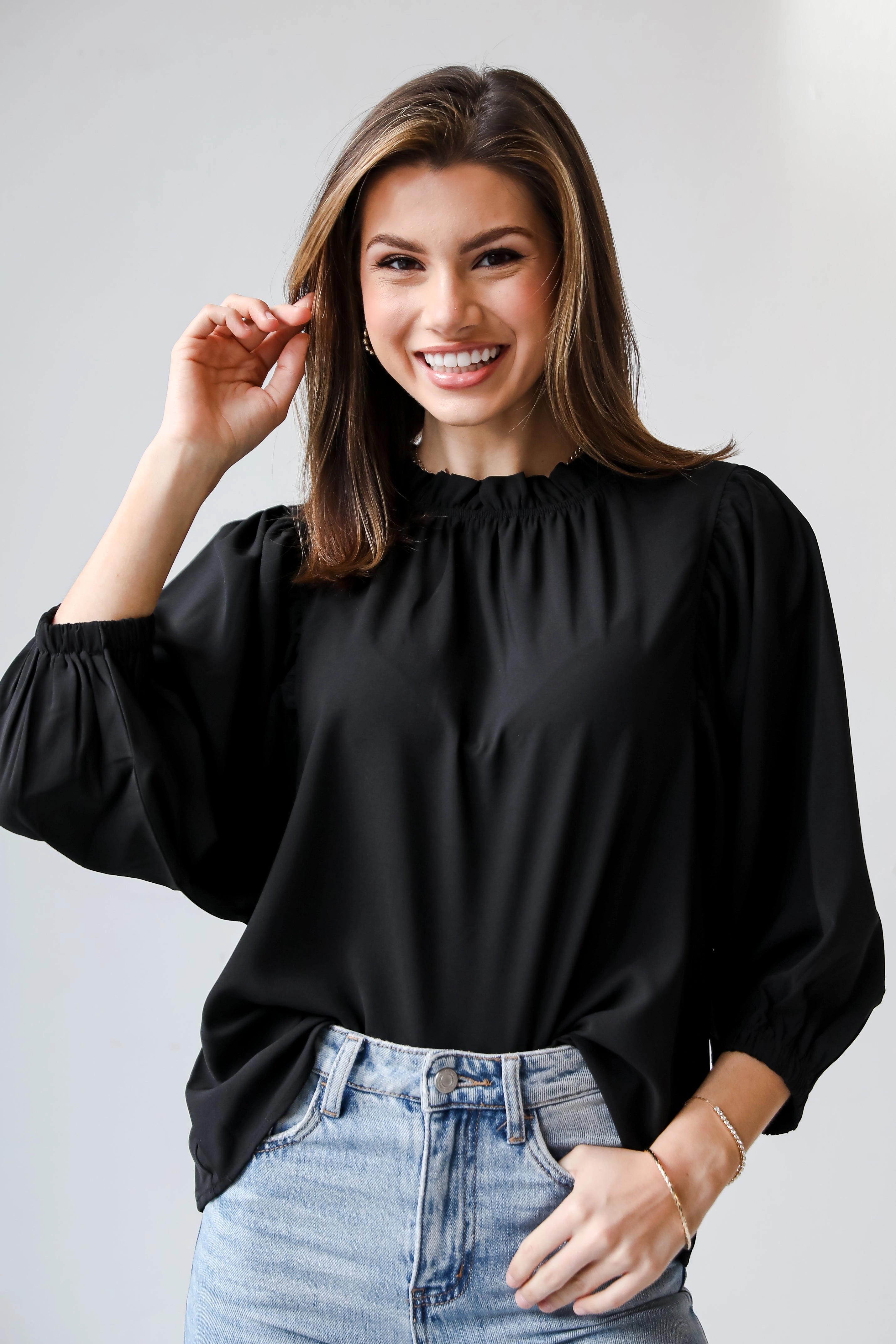 FINAL SALE - Isabelle Ruffle Blouse - DU DEAL