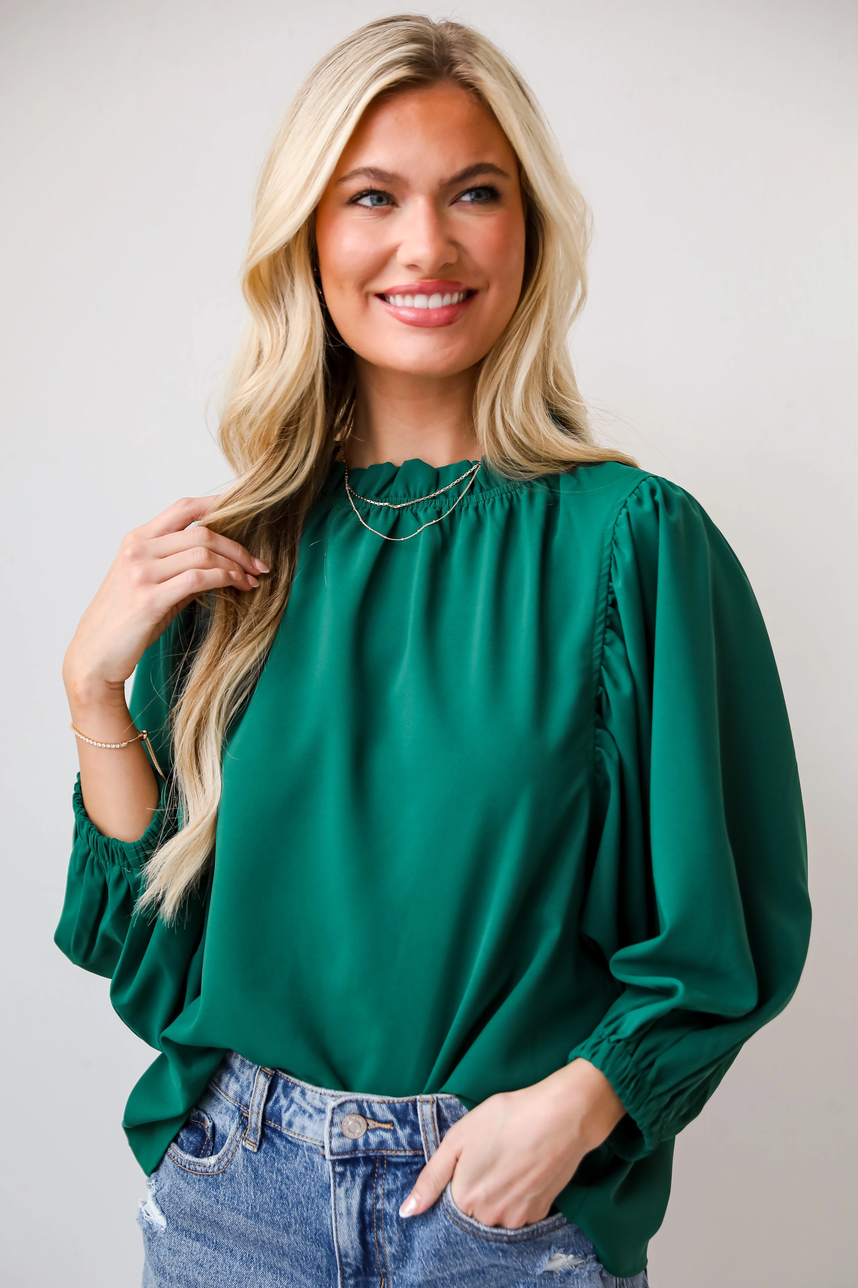 FINAL SALE - Isabelle Ruffle Blouse - DU DEAL