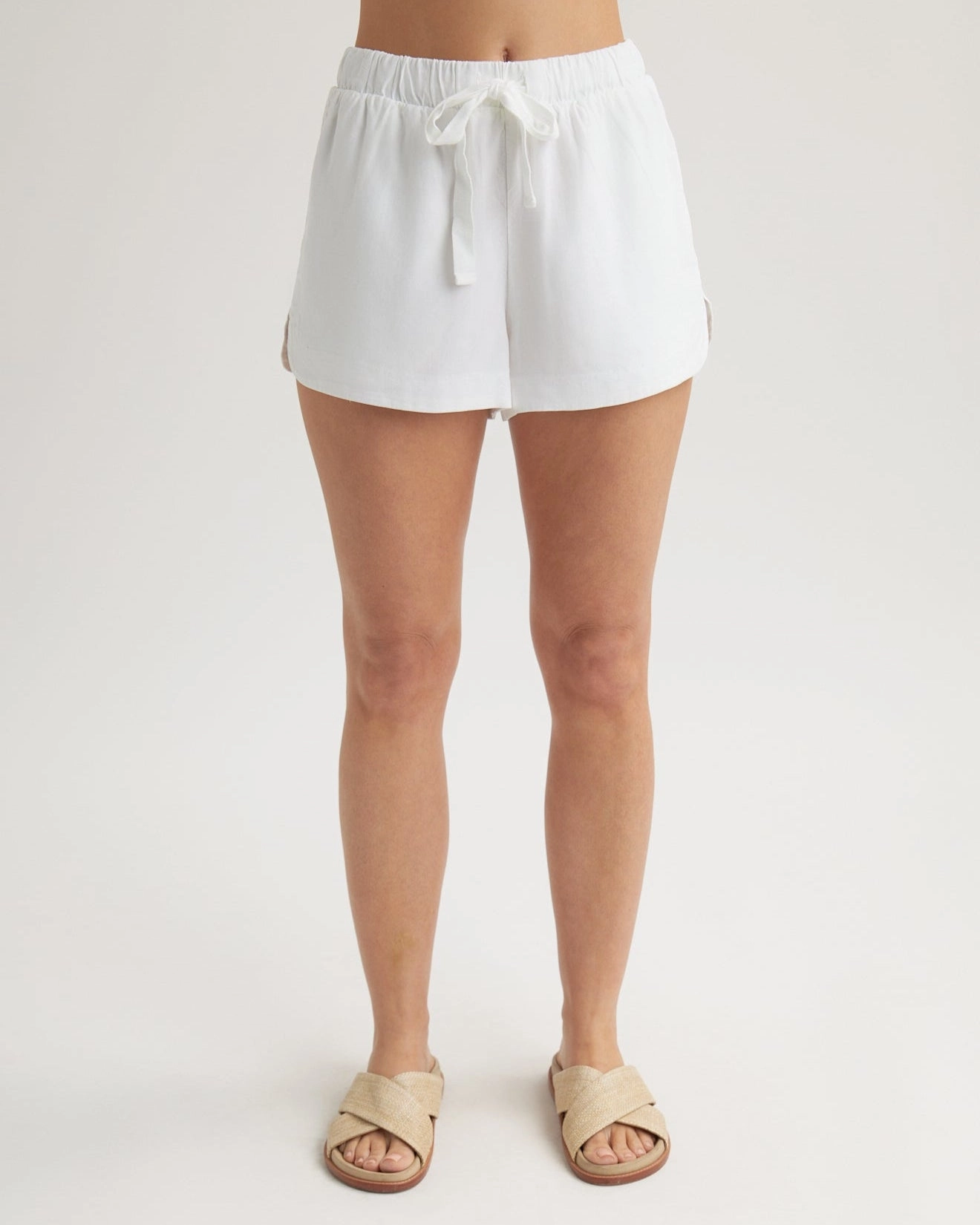 Flowy Dolphin Short - White