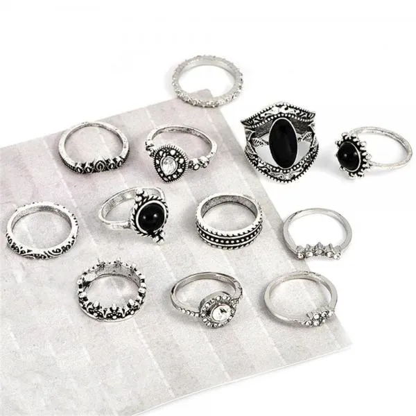 Geometric Ring Set 12 Pcs/set