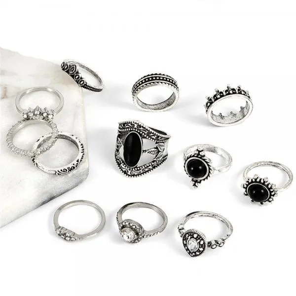 Geometric Ring Set 12 Pcs/set