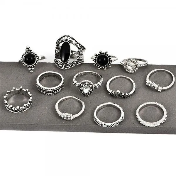 Geometric Ring Set 12 Pcs/set