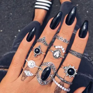 Geometric Ring Set 12 Pcs/set