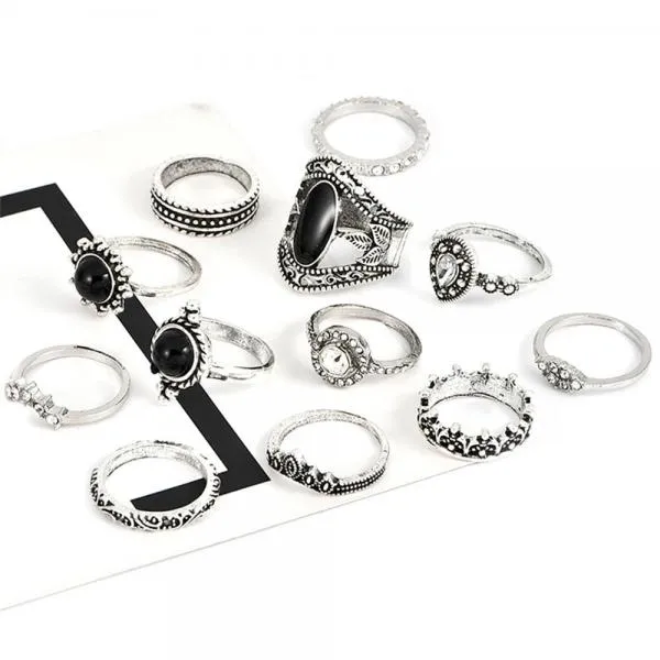 Geometric Ring Set 12 Pcs/set