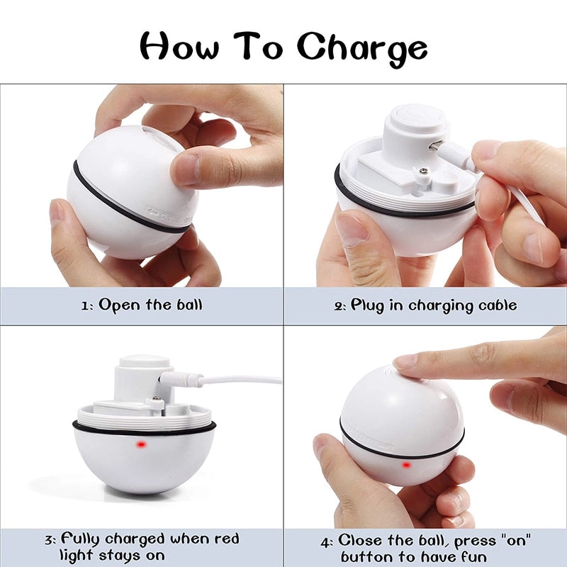 Led Light 360 Degree Self Rotating Ball Pets