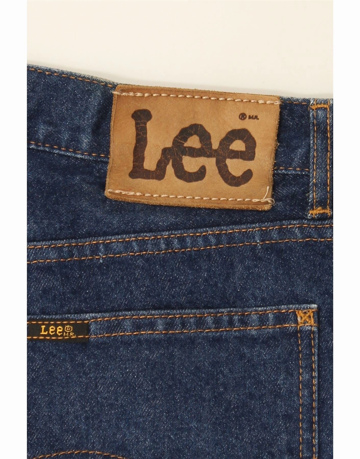 LEE Womens Straight Jeans EU 42 Large W34 L33 Blue Cotton