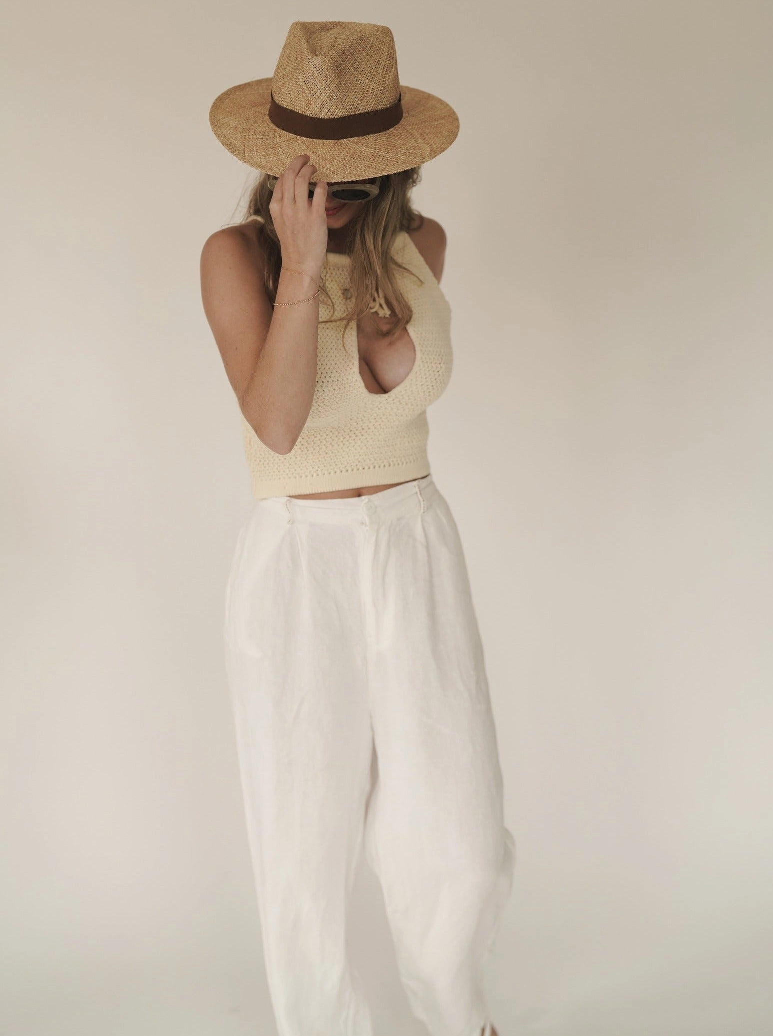 Nora White Linen Pants (Final Sale)