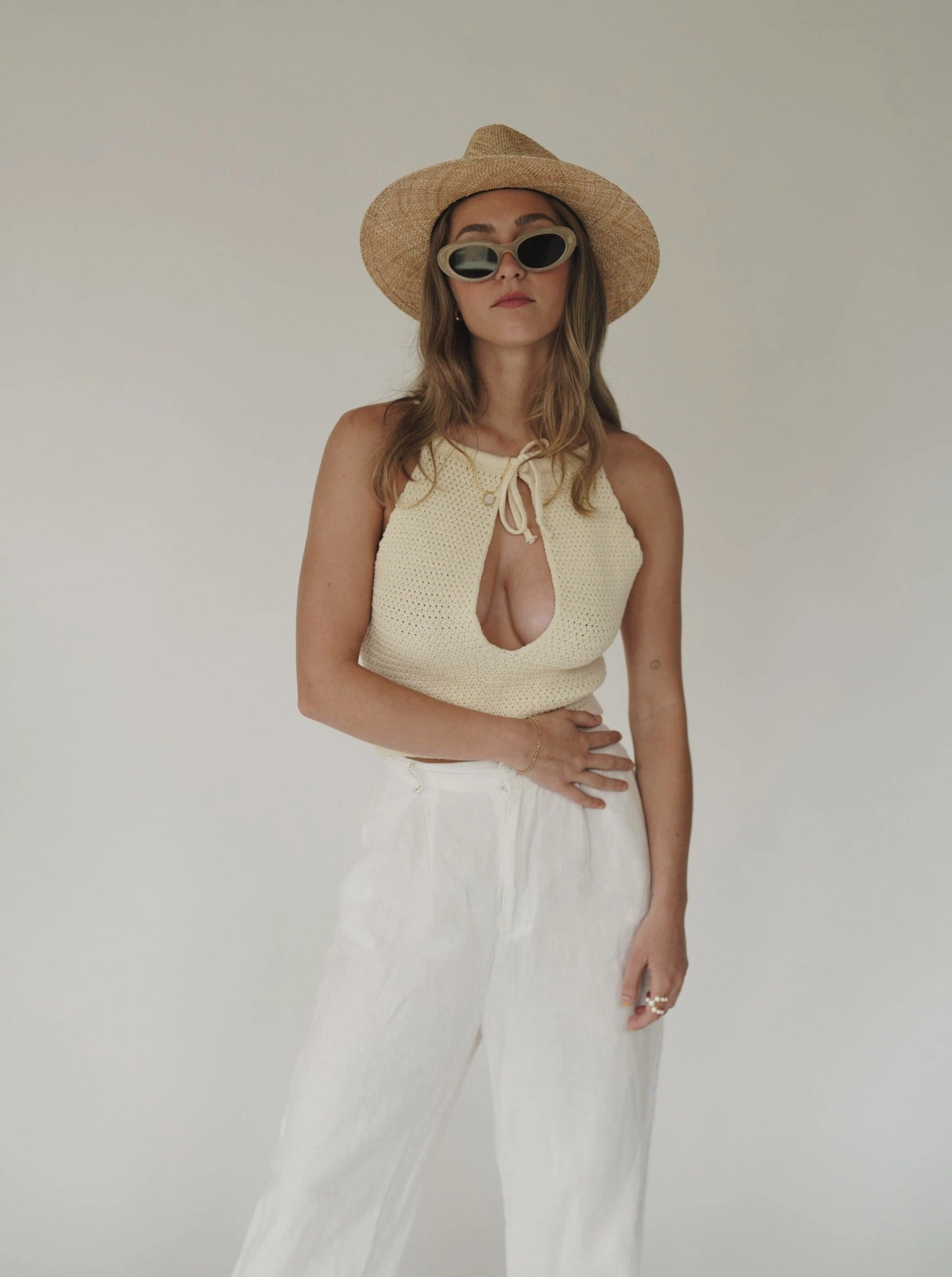 Nora White Linen Pants (Final Sale)