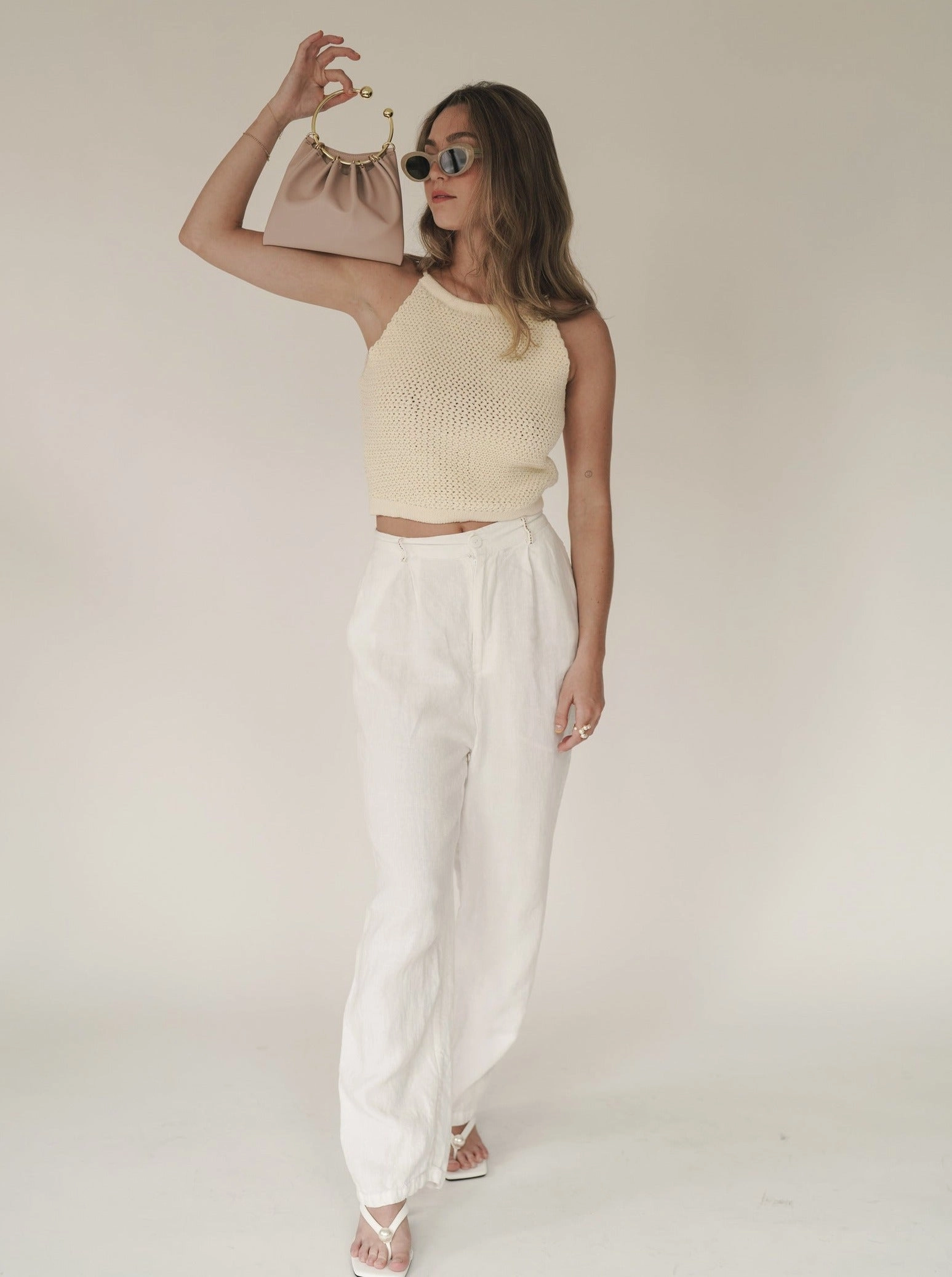 Nora White Linen Pants (Final Sale)