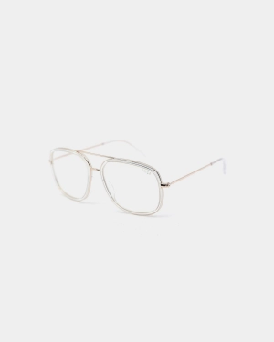 NUQE Men's Lee Bluelight Glasses Clear/Gold/Bluelight
