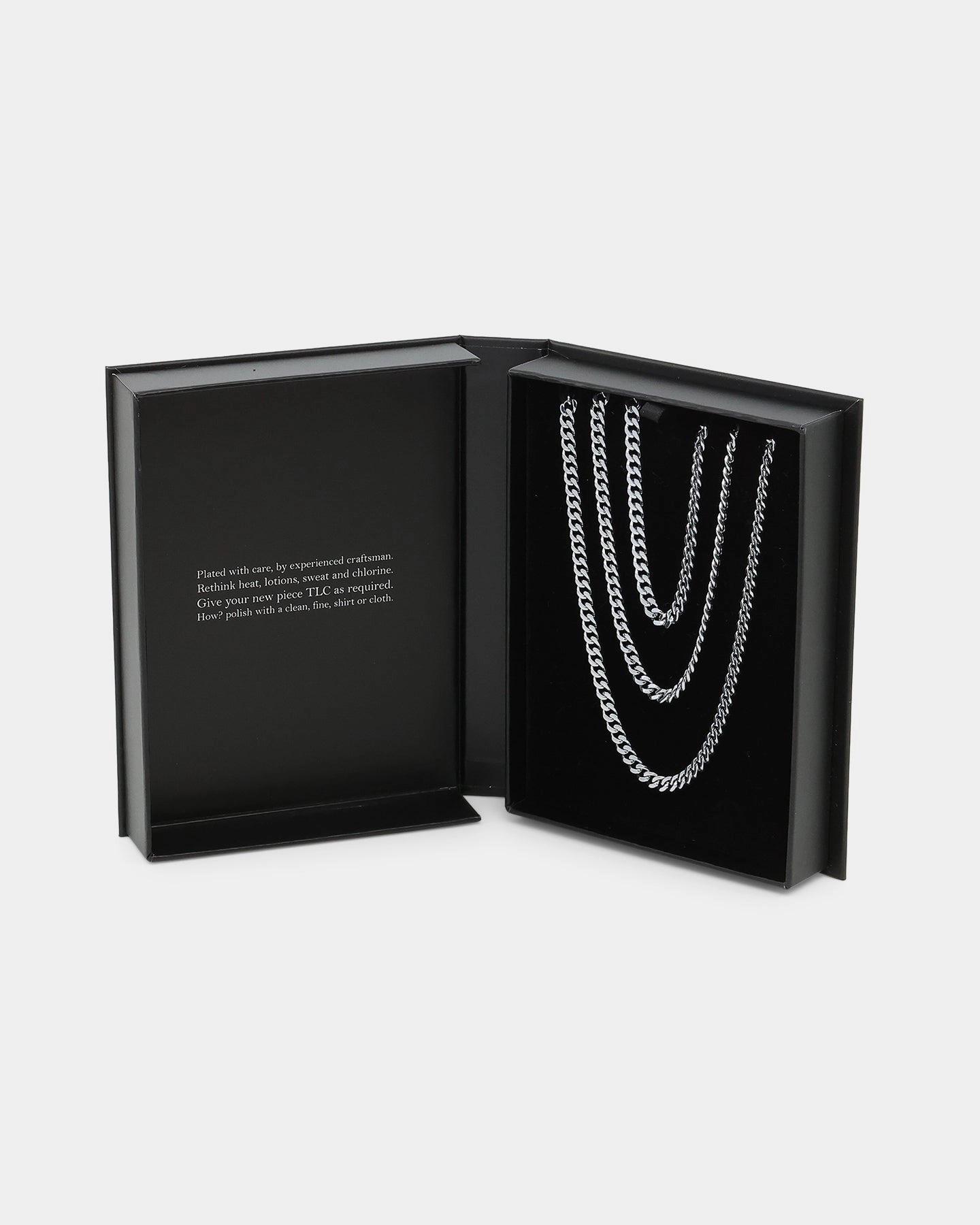 NXS 5mm Chain Link Set White Gold
