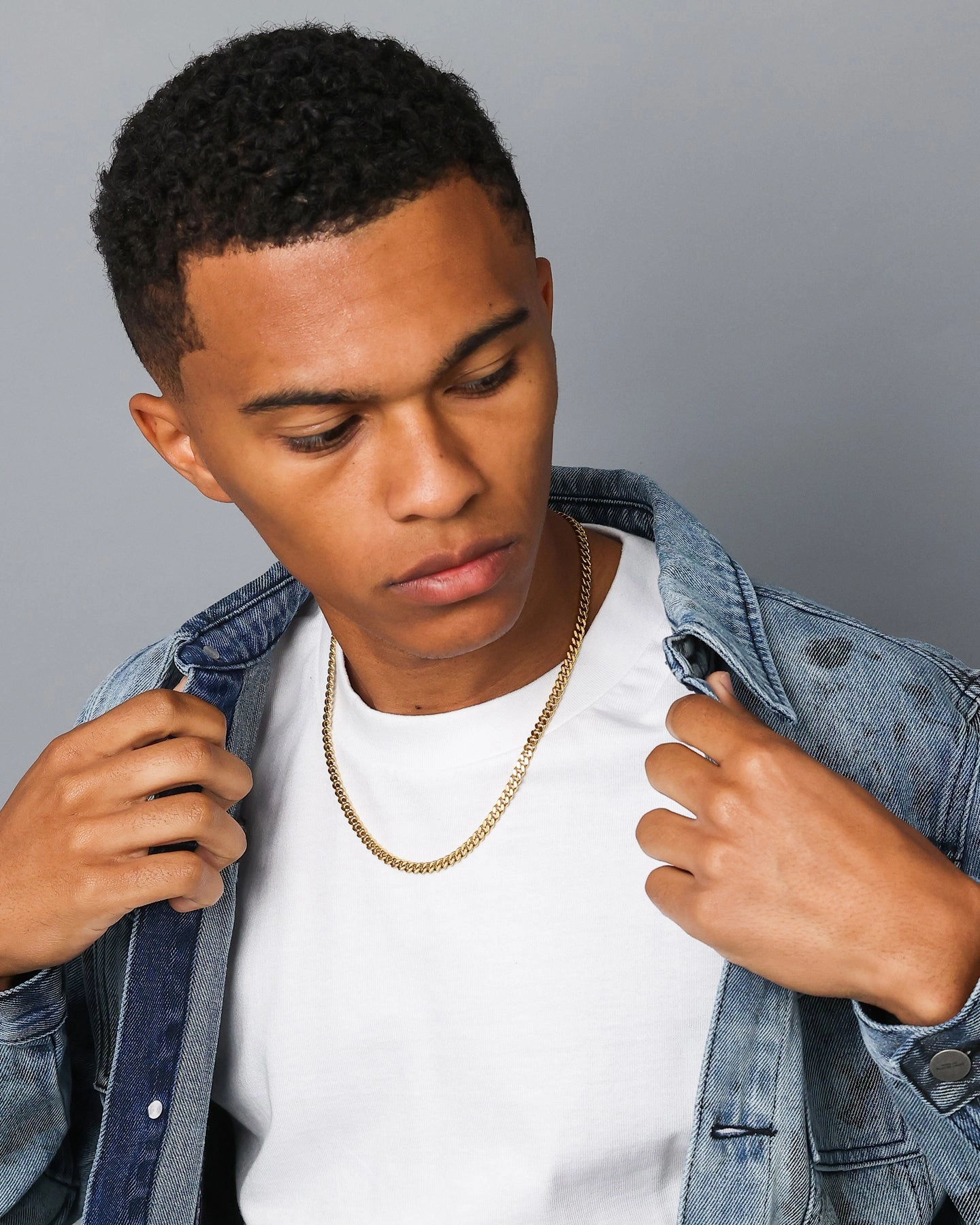 NXS 5mm Cuban Link Chain Gold