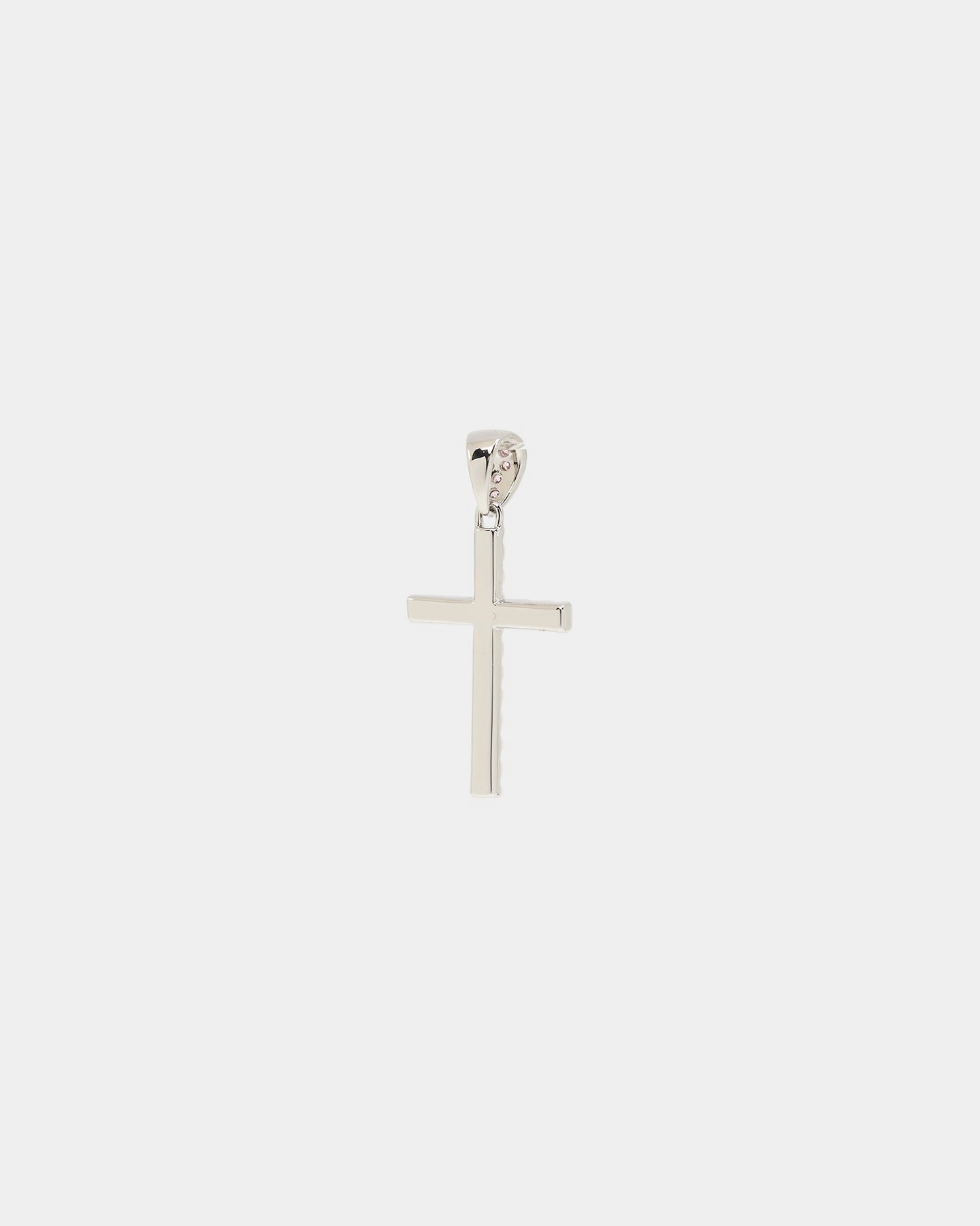 NXS Classic Mini Cross Pendant White Gold/Pink