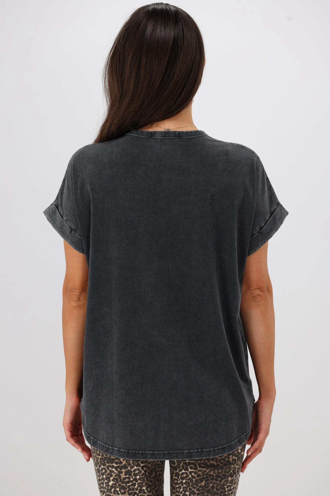 Rebel Club Heart Crush Capsleeve Tee Acid Black