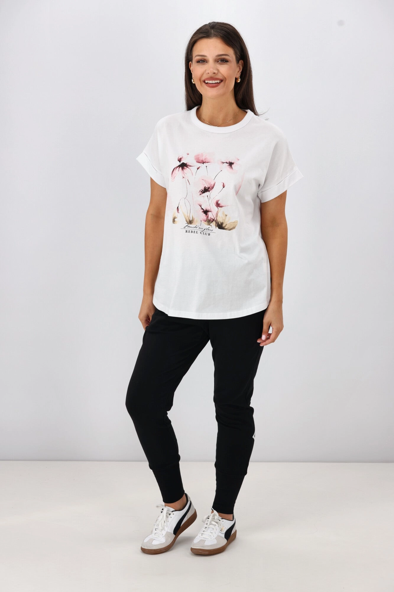 Rebel Club Watercolour Whispers Capsleeve Tee White