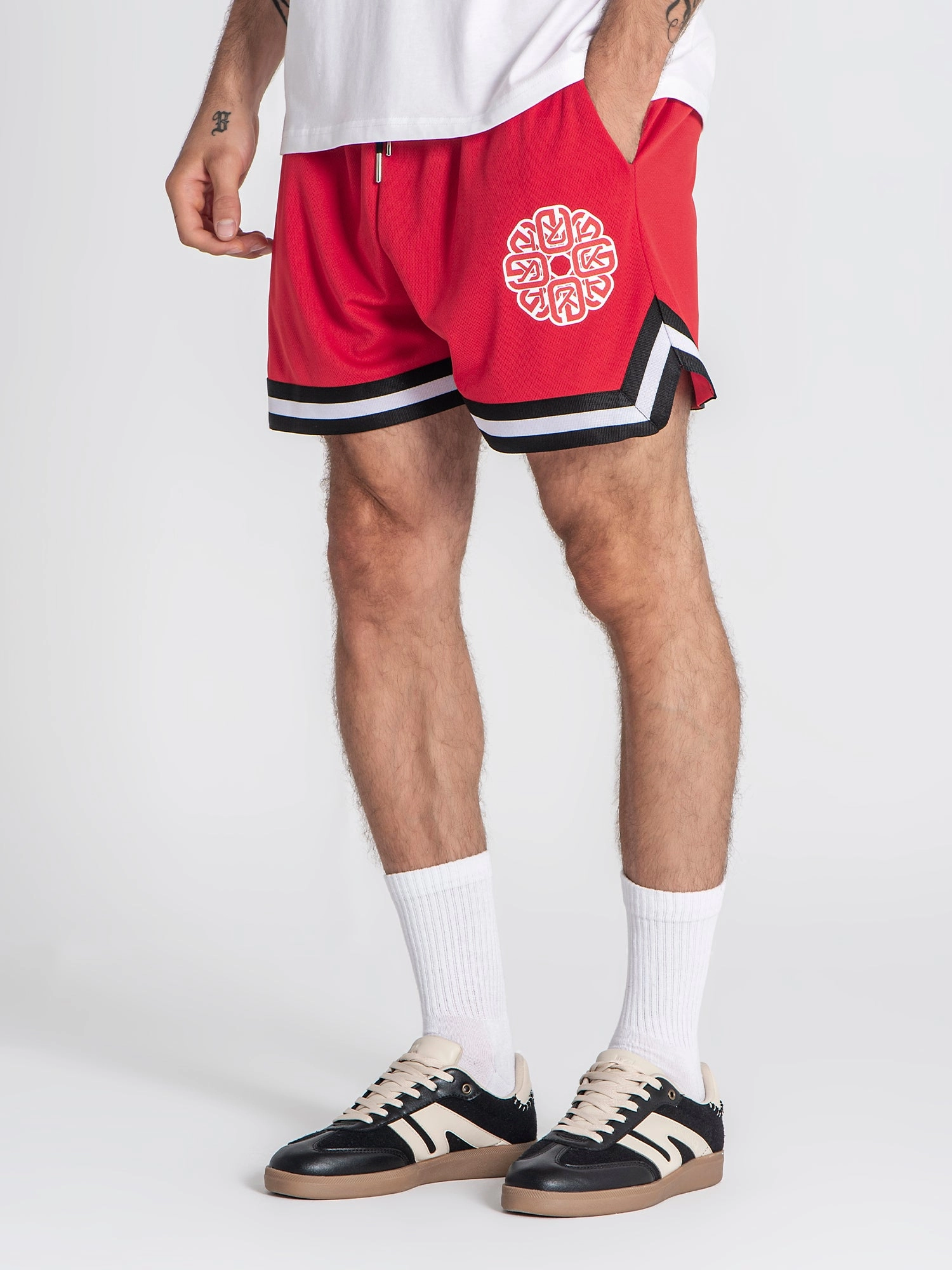 Red Rotate Shorts