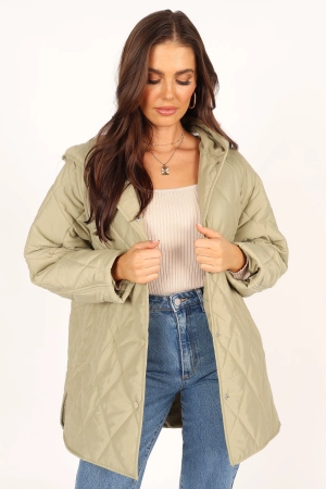 Sally Quilted Jacket - Green