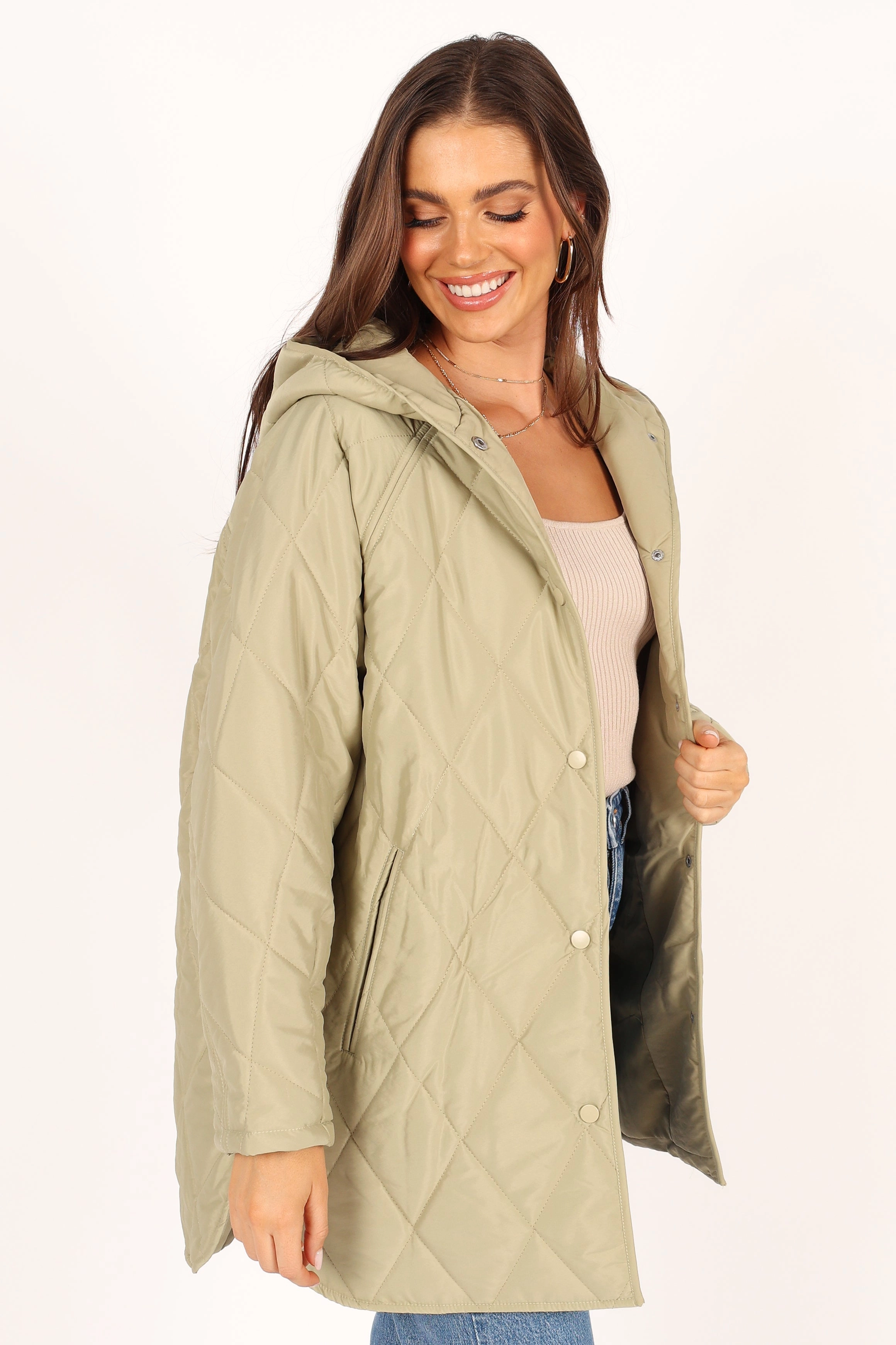 Sally Quilted Jacket - Green