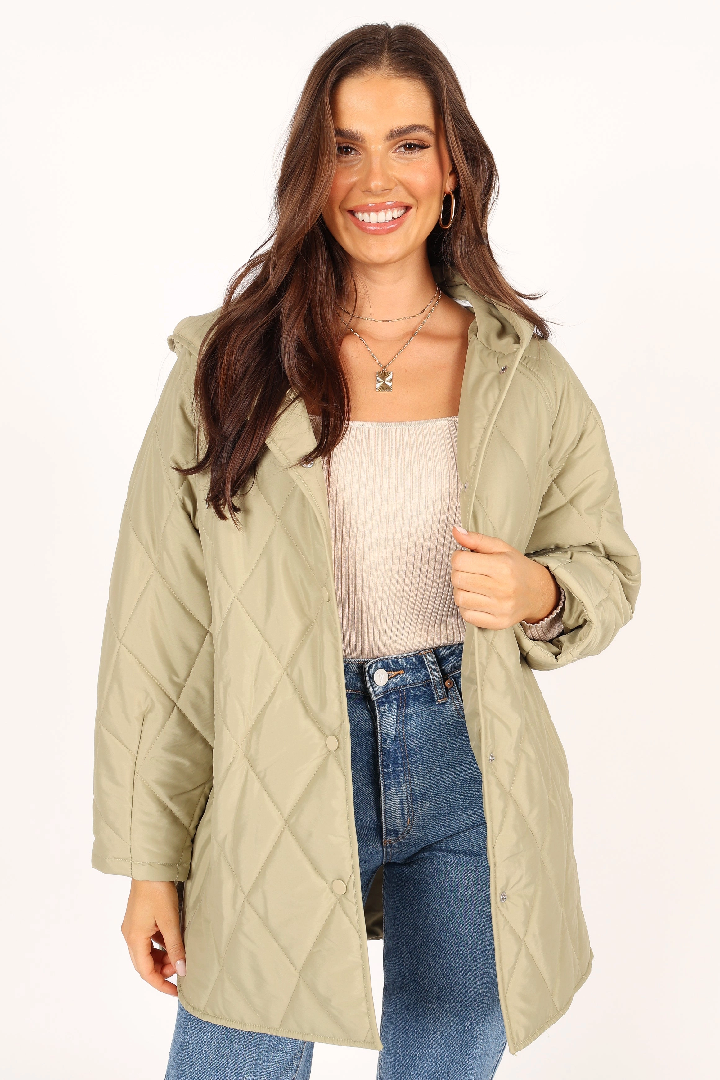 Sally Quilted Jacket - Green