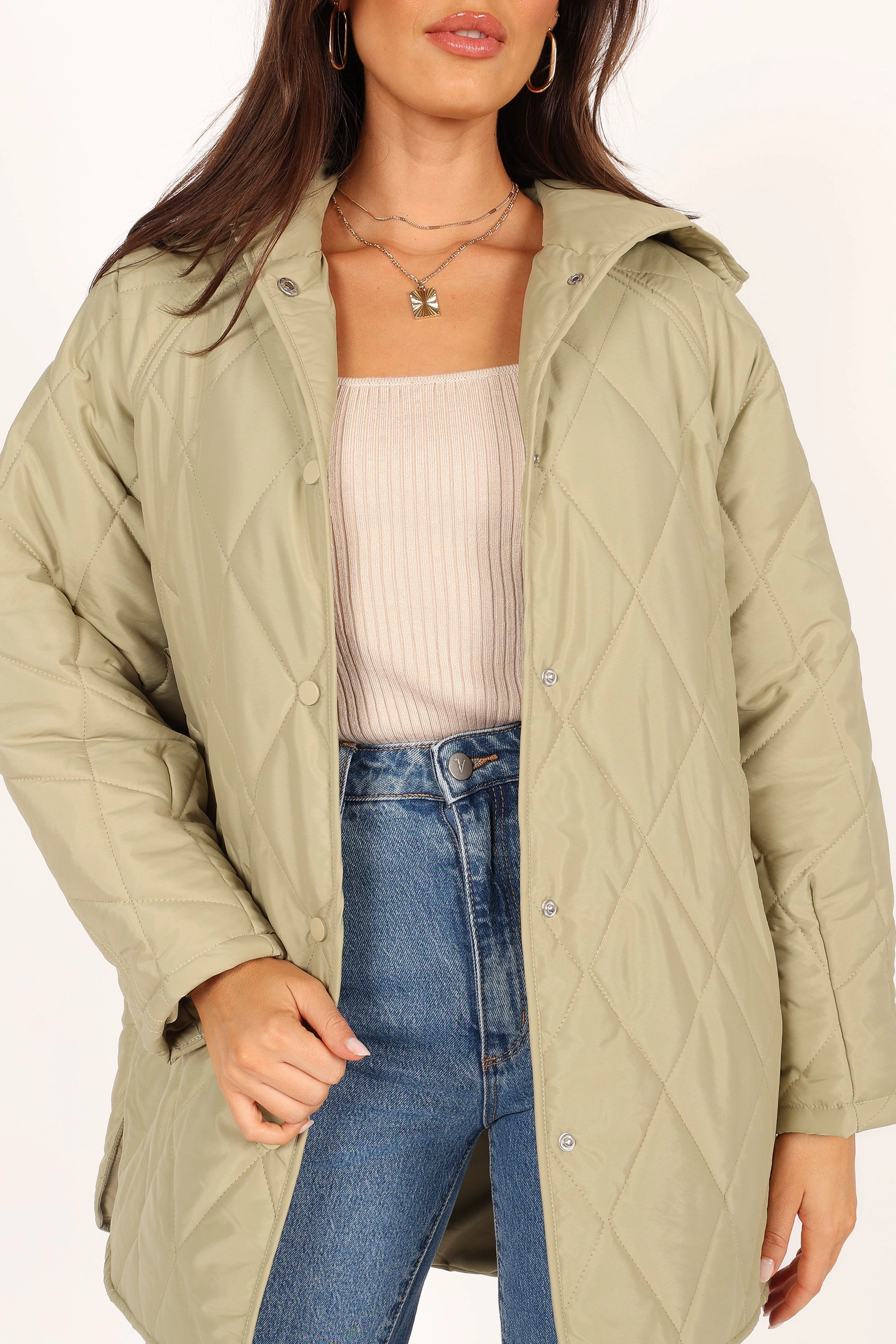 Sally Quilted Jacket - Green