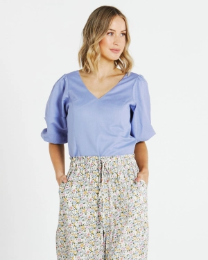 Sass Adriana Top Cornflower Blue