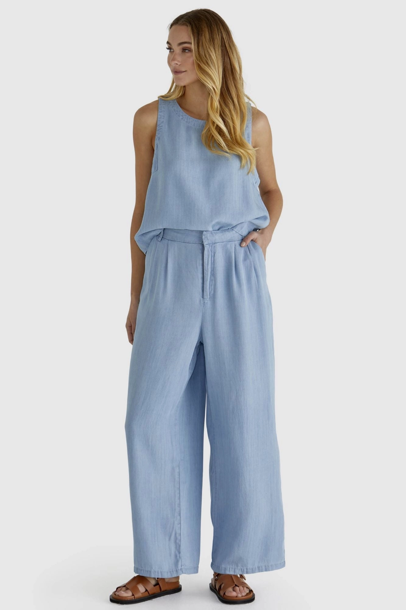 Sass Rye Pant Chambray