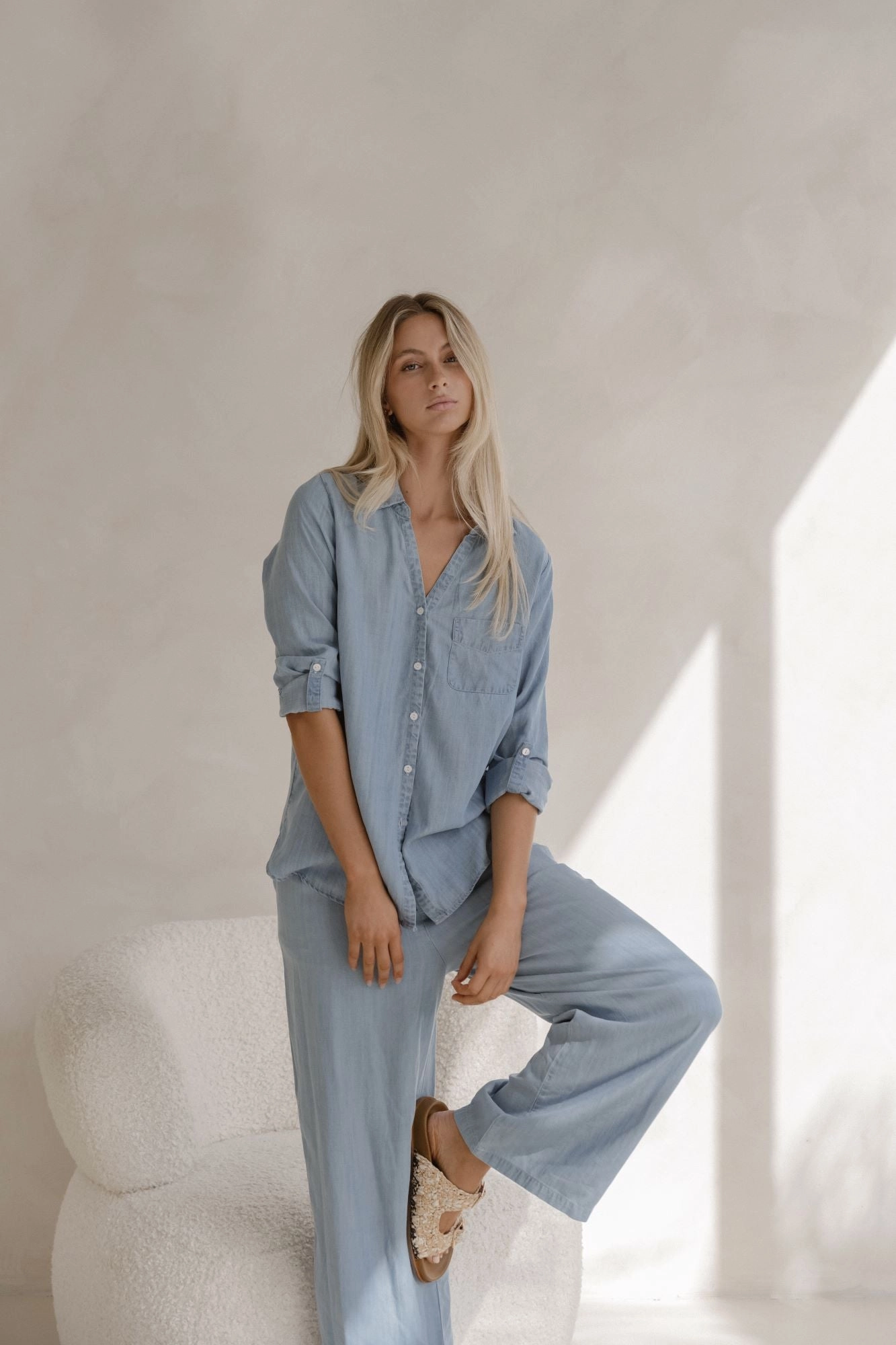 Sass Rye Pant Chambray