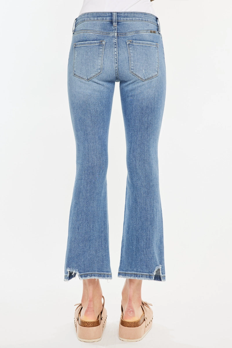 Savanna Mid Rise Cropped Flare Jean