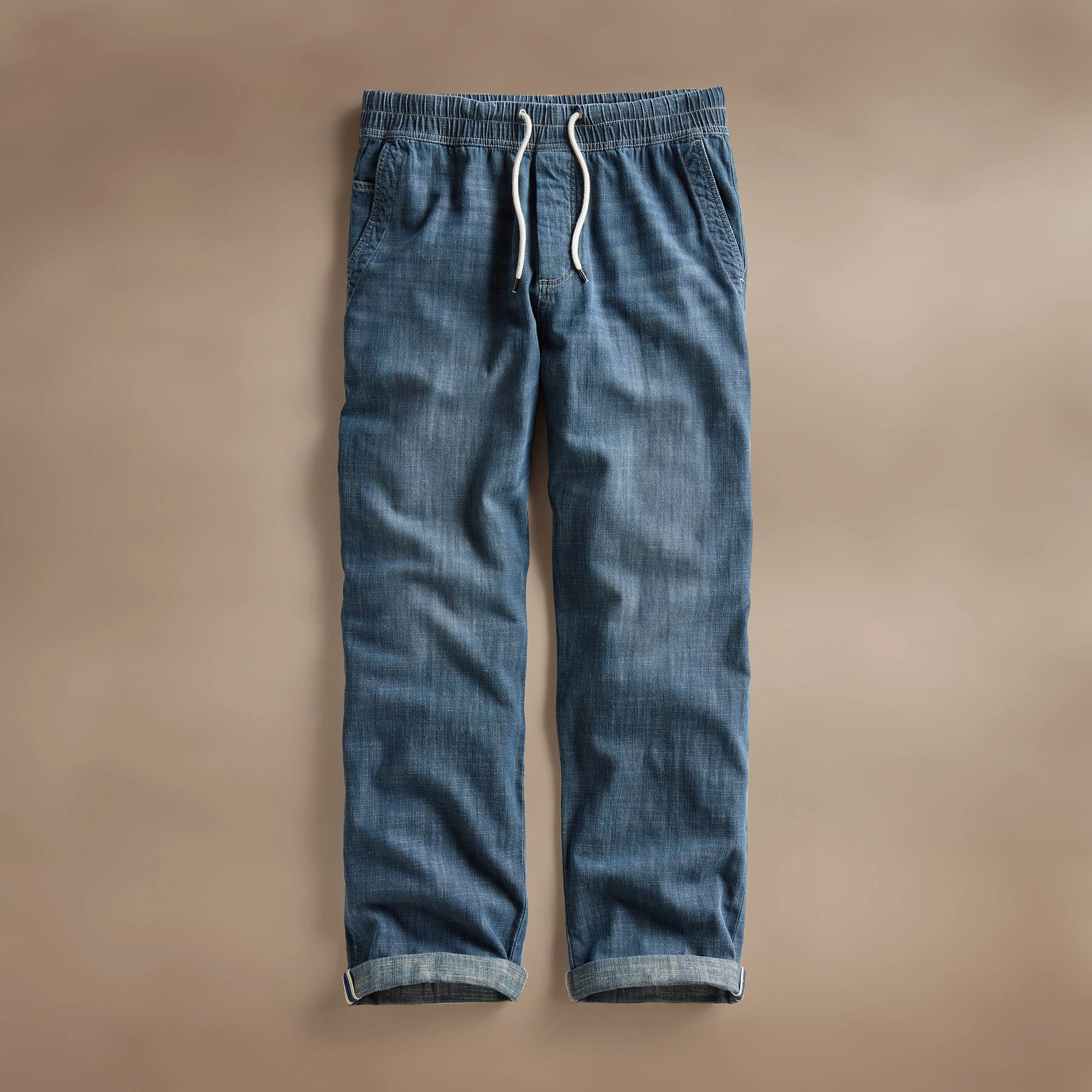 Selvedge Pull On Denim - Medium Wash