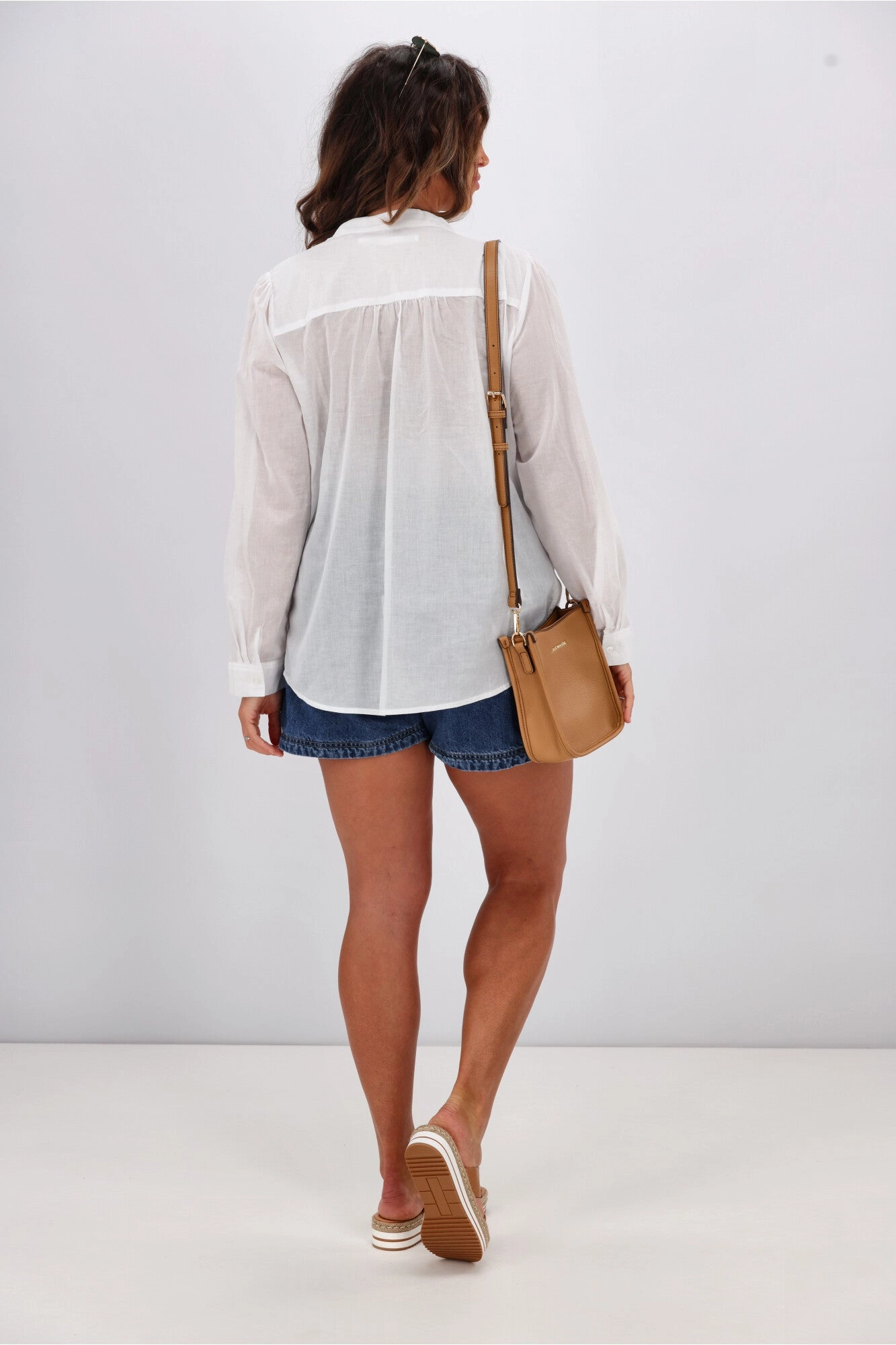 Shine On Label Lynette Embroidery Shirt White