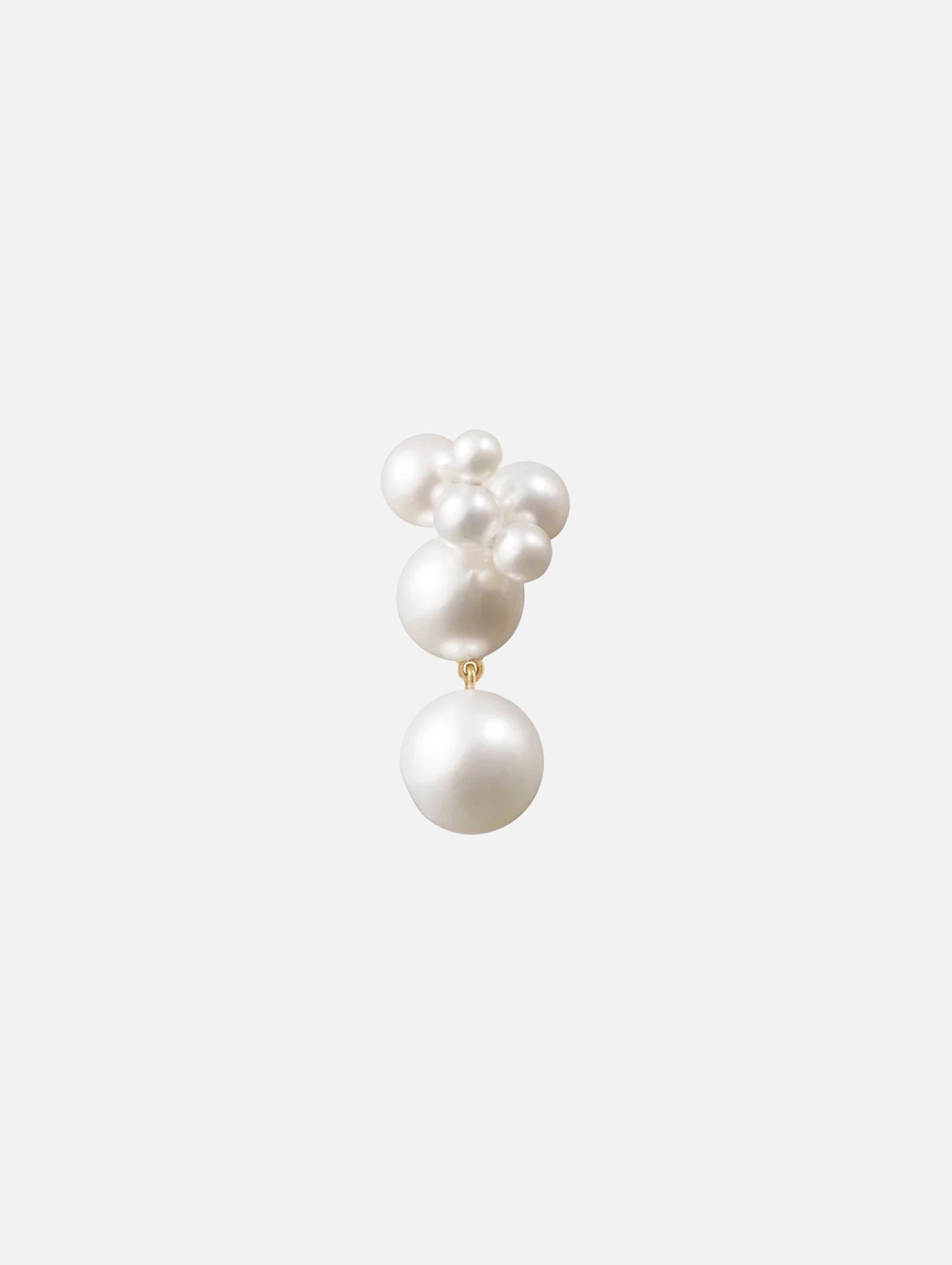 Single Bisou Perle Earring in Gold