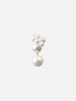 Single Bisou Perle Earring in Gold
