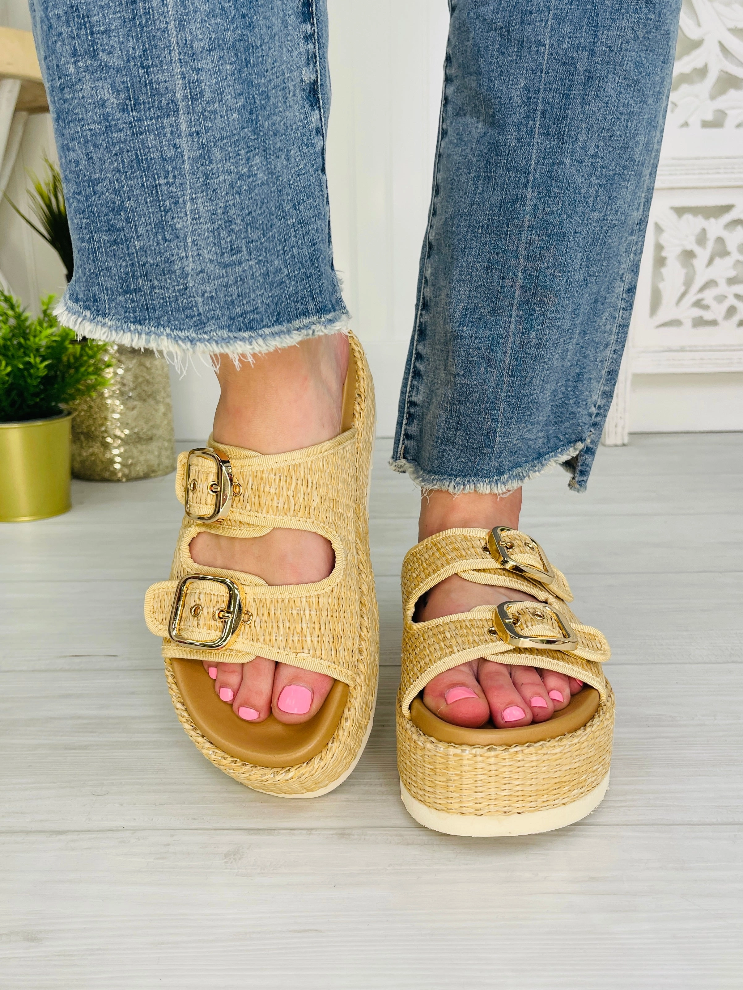 Step Above The Rest Platform Raffia Sandals