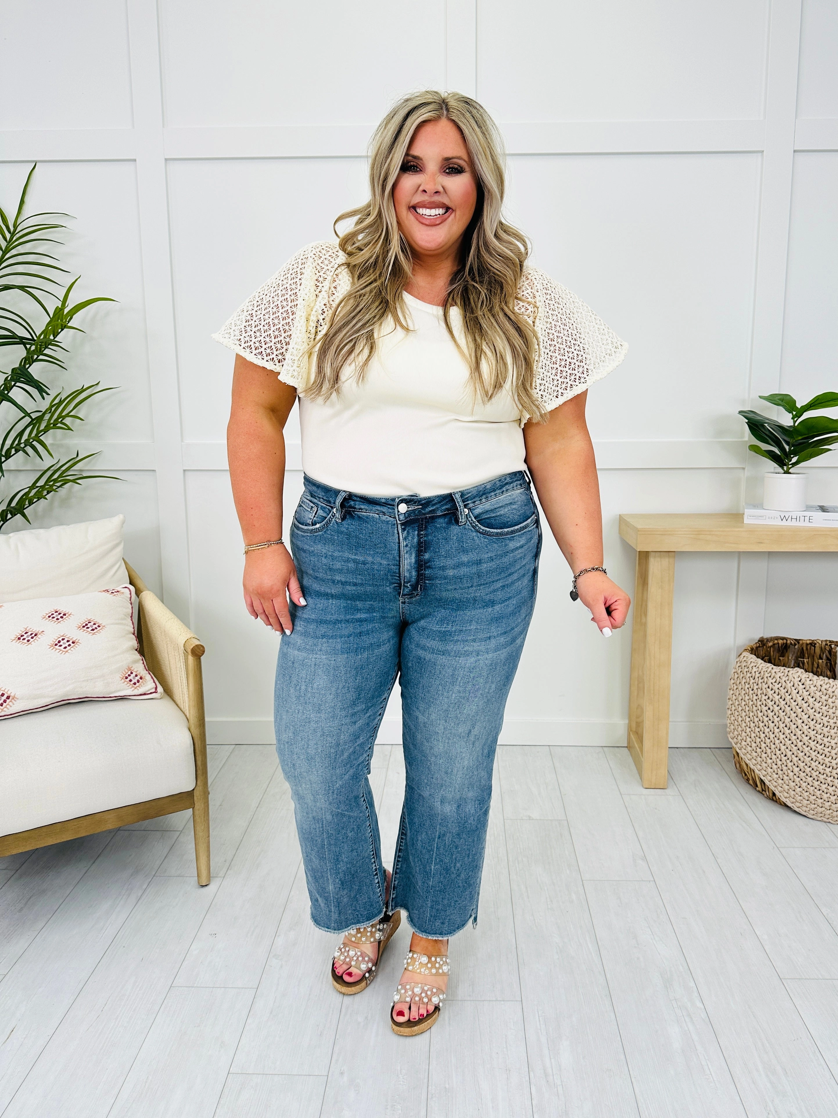 Step By Step Tummy Control MOCO Exclusive Step Hem Cropped Jeans