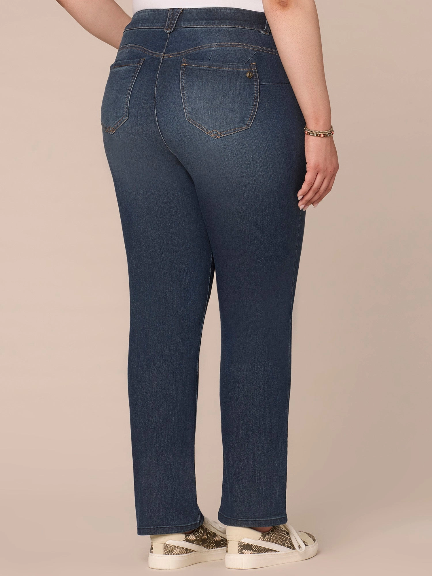 Stretch Denim Absolution® Straight Leg Plus Indigo Jeans