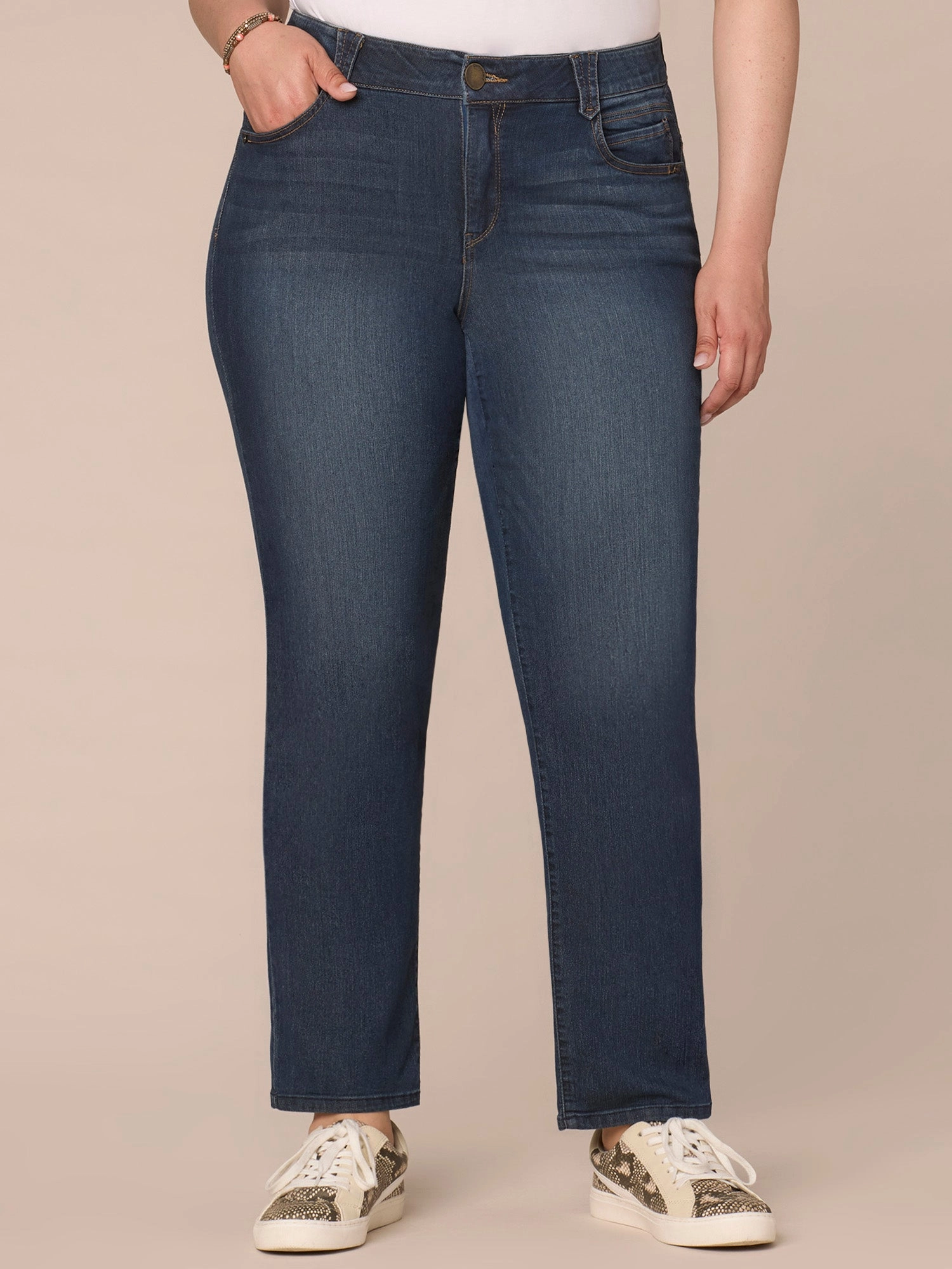 Stretch Denim Absolution® Straight Leg Plus Indigo Jeans