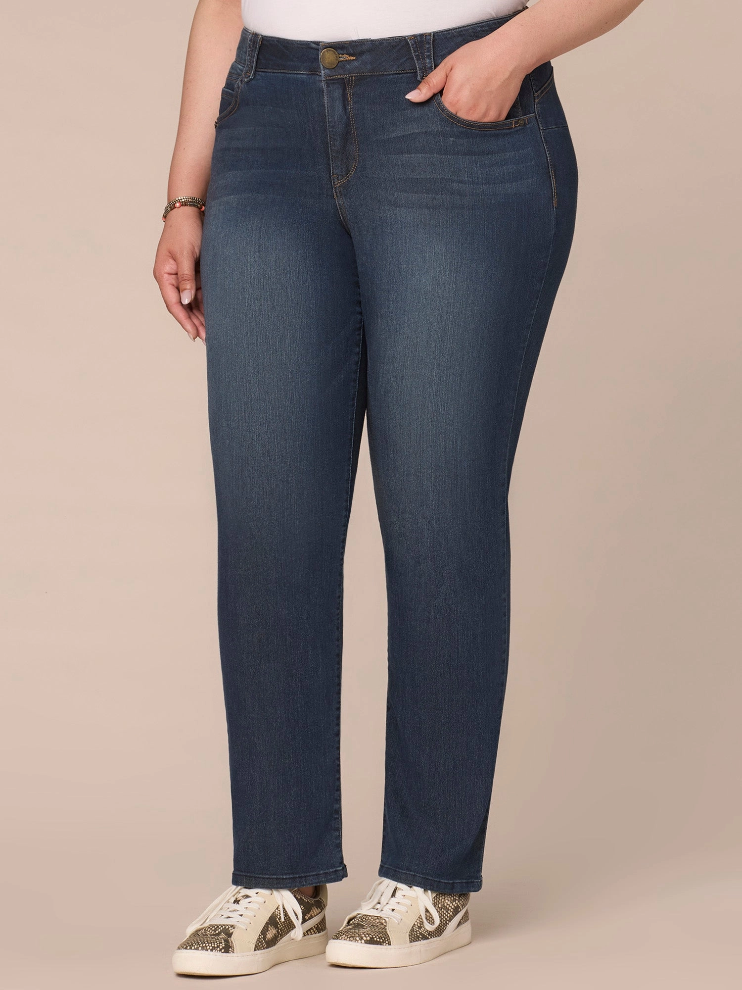 Stretch Denim Absolution® Straight Leg Plus Indigo Jeans
