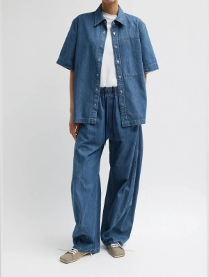 Summer Denim Camp Shirt in Classic Wash